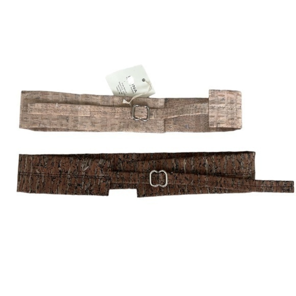 Vegan Cork animal free adjustable belts with a buckle